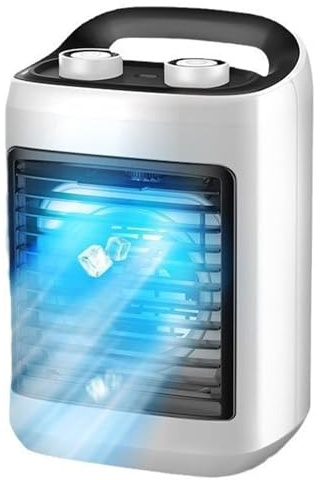 Miniature Rechargeable Air Conditioning Fan With Double Ice Packs 3 Speed Settings 30Hr Cooling For Car Travel Desk Use Multi Scenario Portable AC Fan