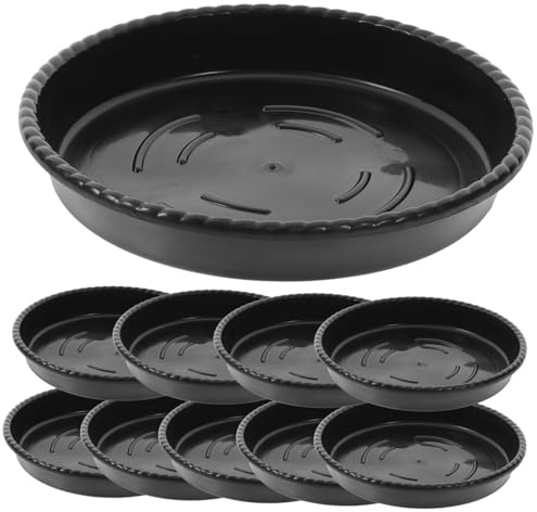 UPKOCH 10 Piezas Bases Redondas para Macetas Bandejas de Plástico Resistentes y Duraderas Paletas para Plantas Que Evitan Derrames y Protegen Superficies Interiores y Exteriores