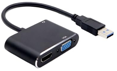 Adaptateur USB 3.0 HD pour la Télévision Adaptateur USB HD pour PC Portable | Connecteur Plug-and-Play 1920 x 1080 Transmission Signal pour Téléviseur Bureau Ordinateur Portable