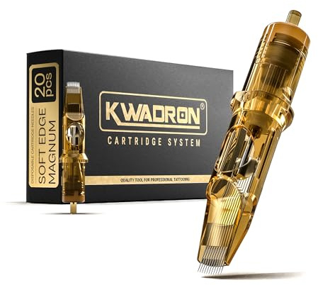Kwadron - Tattoo Nadeln Set Cartridges 20 Stück #12 0.35mm Soft Edge Magnum - Long Taper, 35/9SEMLT-SUBLIME - Tattoo Zubehör, Supplies Cartridge Machine Pens - spezielles Kunststoffgehäuse