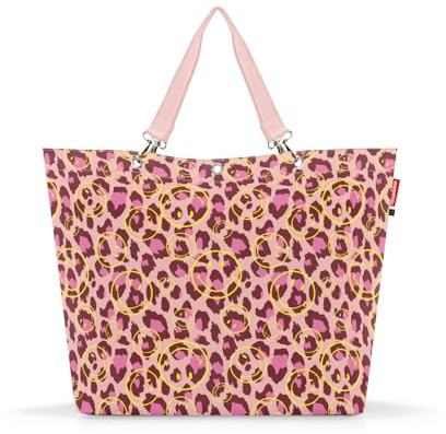 reisenthel shopper XL smiley® leo blush – Geräumige Shopping Bag und edle Handtasche in einem – Aus wasserabweisendem Material
