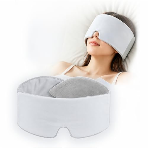 auvstar Schlafmaske, Gravitationskugeln Seide & Baumwolle, Doppelseitig mit Leiser Klettverschluss und Reißverschluss, 72x11.5cm, Universal für Frauen & Herren, für Nacht Schlafen