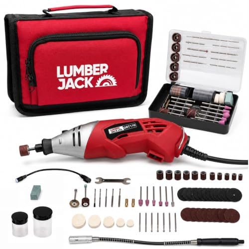 Lumberjack 170W Rotary Multi Tool Kit, Rotary Tool 120pc Accessories