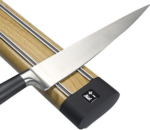 Messer Magnetleiste/Magnet Messerhalter Messerleiste, Holz Eichenholz - 36 cm - Platz für mehr als 6 messer inklusive Befestigungsschrauben