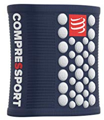 Compressport - Serre-Poignet Multisport - Sweatbands 3D.Dots - Serre-Poignet Anti-Transpiration - Propriétés Ultra-Absorbantes - Fibres à Séchage Rapide, mixte adulte, Bleu/Blanc, Taille unique