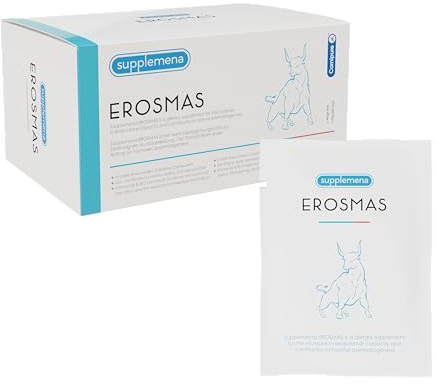 EROSMAS | Fruchtbarkeits-Nahrungsergänzung für Männer | Men’s Reproductive Health Supplements | Unterstützung Spermiengesundheit & Kinderwunsch | L-Carnitin, Folsäure, CoQ10, Zink | 1 Monat