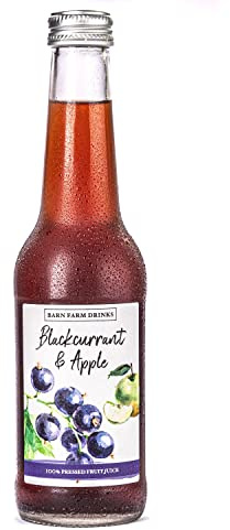 Blackcurrant & Apple Juice Barn Farm Drinks 12 x 275ml Glass Bottles