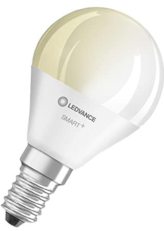 LEDVANCE Smarte LED-Lampe mit WiFi Technologie, Sockel E14, Dimmbar, Warmweiß (2700 K), ersetzt Glühlampen mit 40 W, SMART+ WiFi Mini Bulb Dimmable, 1er-Pack