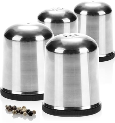 com-four® 4-teiliges Gewürzstreuer-Set, Salz- und Pfefferstreuer