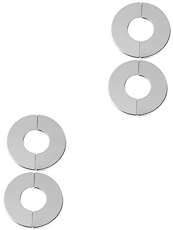 DOITOOL 4 Stück Dekorative Abdeckung Aus Edelstahl Rosette Sanitärflanschringe Lochabdeckungskappe Aufschlagen Sanitär-abdeckplatten Rohrflansche Schlagloch Rostfreier Stahl
