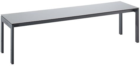EUROKRAFT | pro | Umkleidebank mit Stahlgestell | LxHxT 1500 x 415 x 400 mm | Sitzfläche lichtgrau