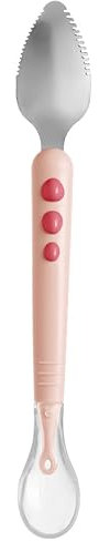 Cabilock Cuillère Bébé Silicone Double Tête Pour Purée De Fruits Avec Boîte De Rangement Ergonomique 8 Pouces Ustensile D'Alimentation Bébé Pour Apprentissage Et Sevrage