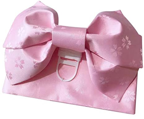 harayaa Obi Jacquard Kummerbund mit Vorgebundener Schleife Und Taillenriemen, Rosa