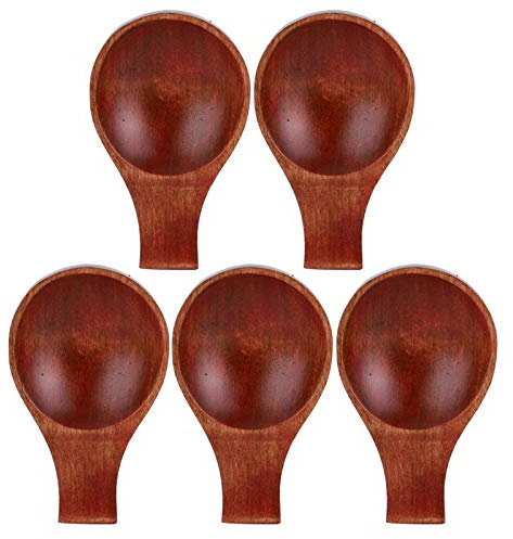 Hapivida Ciotola in Legno per Salse, Elegante Ciotola di Legno con Manico per Condimenti, Snack, Antipasti, Facile da Pulire, per Cucina Domestica, Ristoranti, Picnic