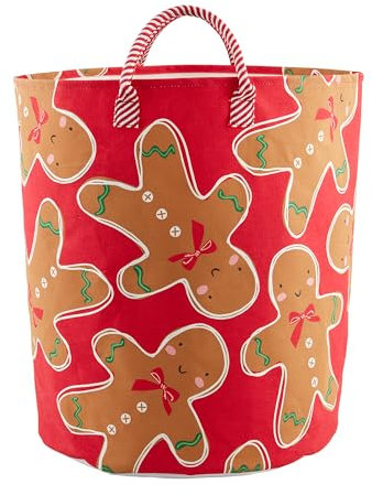 Mud Pie Sac fourre-tout à motif pain d'épices, sacs et étuis, rouge