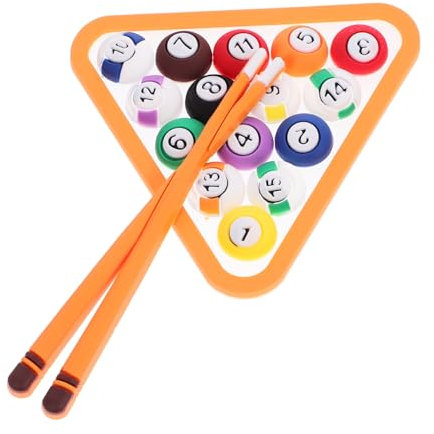 NAMOARLY 2sets Billiards Decoration Soft Billiards Cake Toppers for Birthday Party Gaming Theme Cake Adorn