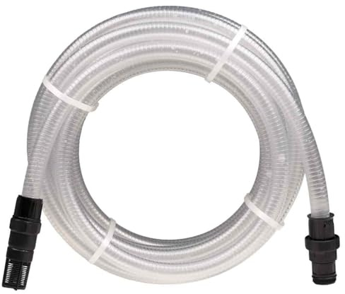 vidaXL Tuyau d'aspiration avec raccords en PVC transparent 1 10 m PVC