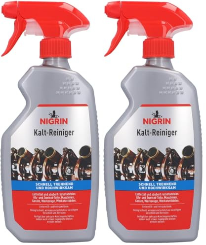 NIGRIN Kaltreiniger, Pumpzerstäuber, schnell trennend und hochwirksam, 500 ml (Packung mit 2)