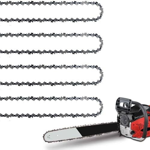 4 Stück 18 Zoll Sägeketten 3/8 LP kettensäge Kette mit 62 TG 1,3 mm (0,050) Sägenkette für 45 cm Schiene Rückschlagsarme Kette Elektro Kettensägen Zubehör, Kettensägenkette Ersatzkette
