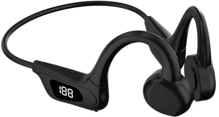 Porodo Blue Bone Conduction Wireless Headset, Bluetooth 5.0, 200mAh Battery, 2.5H Working Time, 8H Standby, LED Indicators, Type-C Charging, Comfortable Sports Headphones, Ergonomic Design, Black