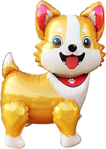 Corgi Luftballon Hund Folienballon Dackel Luftballon Hunde Geburtstag Deko Helium Ballons 3D Tiere Kinderluftballons Hundegeburtstag Deko Party, Geschenke