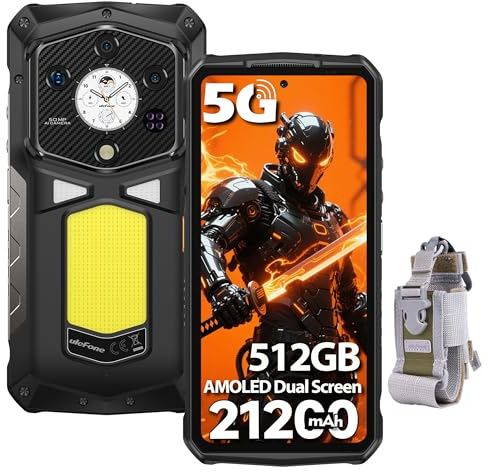 Ulefone Armor 29 Pro 5G Rugged Smartphone, 512GB ROM 2TB Expansion, 21200mAh 120W, Dual AMOLED 6.67+1.04 Screen, 64MP Night Vision Android 15 Dimensity 7400 SIM Free Mobile Phones 3-Card Slot NFC