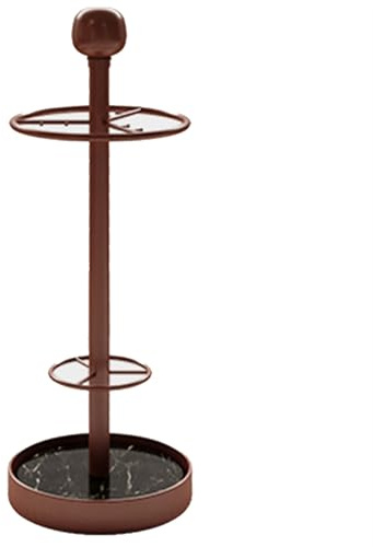 Elegant Round Metal Umbrella Stand Small Decorative Brass Holder (30 x 30 x 52 cm) - Stylish Home Decor for Entryway Office or Living Room Storage Solution