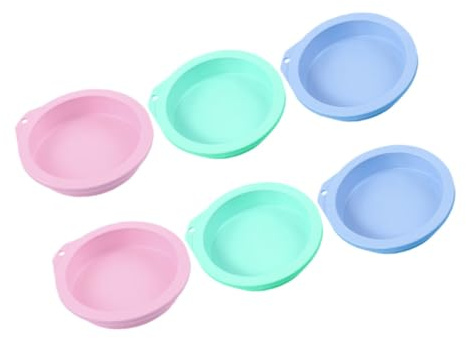 Alipis 6 piezas Molde de Silicona para Pasteles Mini de Antideslizante y Reutilizable para Muffins Chocolate y Postres para Hornear Individual y Familiar