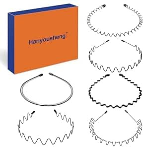 Haarreifen Damen 6 Stück Unsichtbarer Sport Haarreif rutschfest Elastisch Haarband Damen Herren Schweißband Headband für Yoga Laufen Fitness Haarschmuck Haarreif