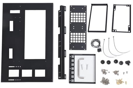 Ticfox Bastidor de Caja de Placa Base de computadora de Bricolaje Placa de Acero de enfriamiento Potente Marco Abierto ATX M ATX ITX Caja de PC para Juegos con asa para entusiastas