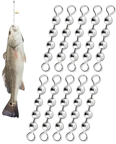 Pesca Con Cadena De Perlas 10 Piezas Aparejo de Troleo para Bagre en Acero