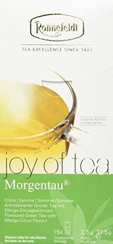 Ronnefeldt Morgentau joy of tea - Grüntee mit Mango - Zitrusgeschmack, 2er Pack