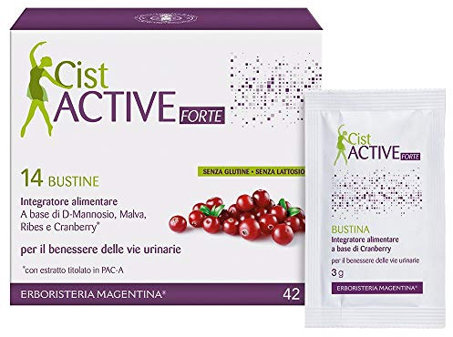Erboristeria Magentina - Cist Active Forte - 14 Bustine | Integratore Alimentare per il benessere delle vie urinarie