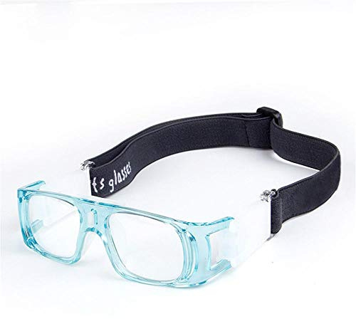Aeromdale Sports Goggles Gafas Protectoras de protección de Seguridad para el Baloncesto con Correa Ajustable para Baloncesto Fútbol Voleibol Hockey Protector de Gafas para niños - Azul Claro - # 9