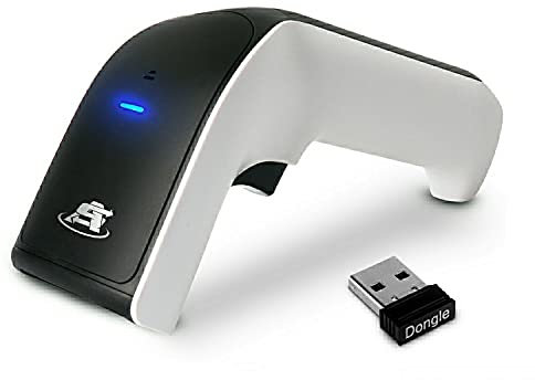 ScanAvenger Scanner portatile wireless Bluetooth pistola di scansione 1D e 2D per la gestione dell'inventario, senza fili, lettore di codici a barre QR (1D e 2D senza stand di nuova generazione)