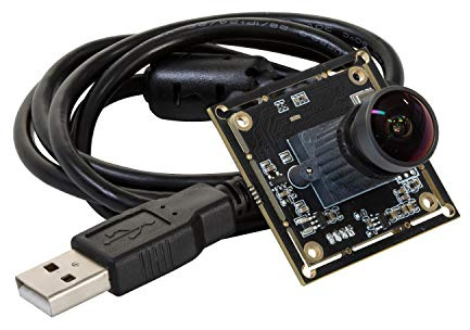 Arducam 1080P Módulo de cámara USB de ángulo ultra amplio WDR para computadora, 2MP CMOS IMX291 160 grados ojo de pez mini UVC USB2.0 Webcam Board con micrófono, cable de 3.3 pies para Windows Linux
