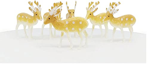 Anniversary House 72pcs Reindeer Plastic Cake Toppers Bulk Christmas Cake Decorations, Christmas Cake Toppers, Yule Log Decorations, Traditional Non-Edible Decorations, F011 UK