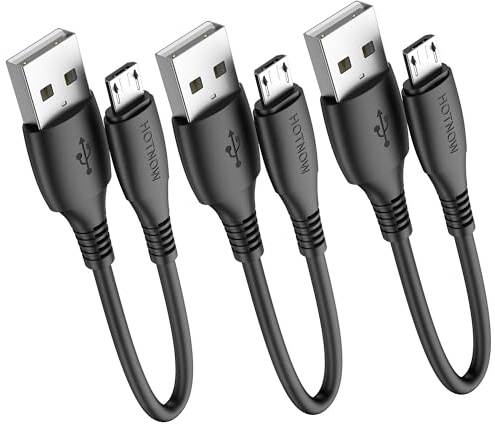 HOTNOW Micro USB Kabel Kurz 0.15m [3 Stück, 15cm],Micro USB Ladekabel | USB A auf Micro USB, USB Micro Kabel Kurz Android Schnellladekabel for Samsung Galaxy S7 S6 S7 Edge S5,Note 5,PS4 and More