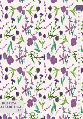 Rubrica Alfabetica: Rubrica Alfabetica A5 Con 4 Pagine per ogni lettera - 104 Pagine