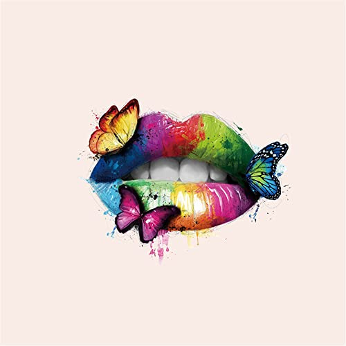 GIVBRO Iron-on Patch Heat Transfer Sticker Patches Butterfly Printing Applique Stickers for T-Shirt Clothing Jackets Jeans Bags