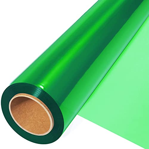 Rotolo di Cellophane verde (30 m x 44,5 cm) - Spessore 2,5 mm, Carta Trasparente per Regali e Decorazione Cesti di Fiori