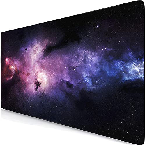 Retoo Tapis de souris de jeu XXL - 800 x 400 mm - Grand sous-main antidérapant - Améliore la vitesse et la précision - Motif cosmos