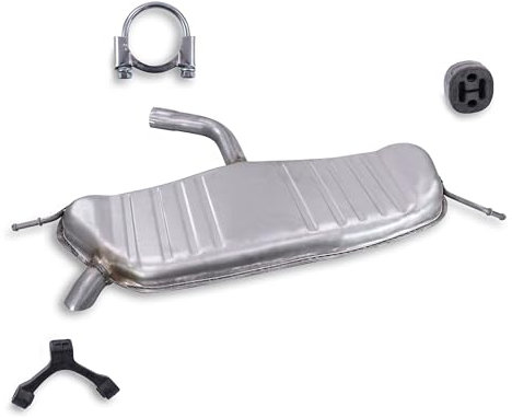 ATEC Germany Silenciador de escape 1x Silenciador trasero, 1x abrazadera Ø