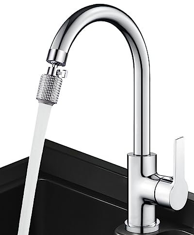 360Grad Drehbarer Wasserhahn Aufsatz aus Messing, Verlängerungshahn Wassersparer Wasserhahn,Durchflussbegrenzer Filter Wasserhahn Sieb, Strahlregler für Küche,FM20 FM22 M24