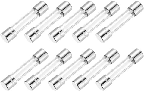 QUARKZMAN Fusibile di Vetro 20A 250V 6x30mm Fusibile a Ritardo Temporizzato UL Elencato a Lenta Fusione per Elettrodomestici (Confezione da 10)