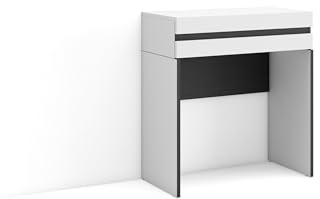 Skraut Home | Tavolo da toeletta | Tavolo da Trucco, stoccaggio | 70x75x35 cm | Con cassetto | Camera da letto | Stile moderno | Bianco