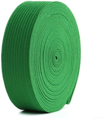Bandes élastiques colorées, 2 cm de large, 5 m de long, matériau en nylon, pour couture (vert)
