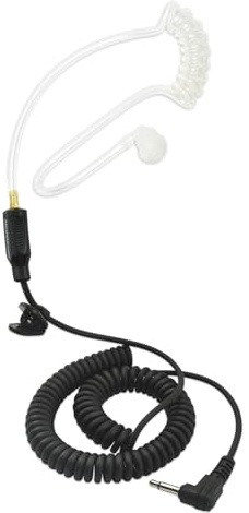 ProMaxPower Ohrhörer Schallschlauch 3,5 mm Pin nur Hören Headset Funkgerät | Schallschlauch mit Langem Kabel Kompatibel mit Lautsprechermikrofonen, Transceivern mit Einer 3,5 mm Buchse