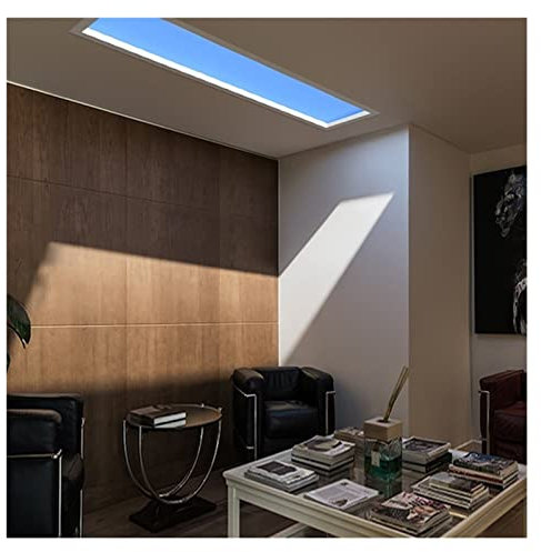 Lampe de Lumière Artificielle pour Puits de Lumière, Lampe de Plafond Intelligente À Lumière Bleue, Panneau Lumineux LED Imitation Lumière Naturelle, pour Salle de Bain Sans Fenêtre(Non-intelligent,I