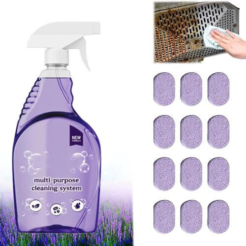 Clean Spray for Ovens, Clean Tabletten und Sprühflasche, Reinigungsspray zur sofortigen Fleckenentfernung, Reinigungsspray für den Haushalt, Mehrzweck